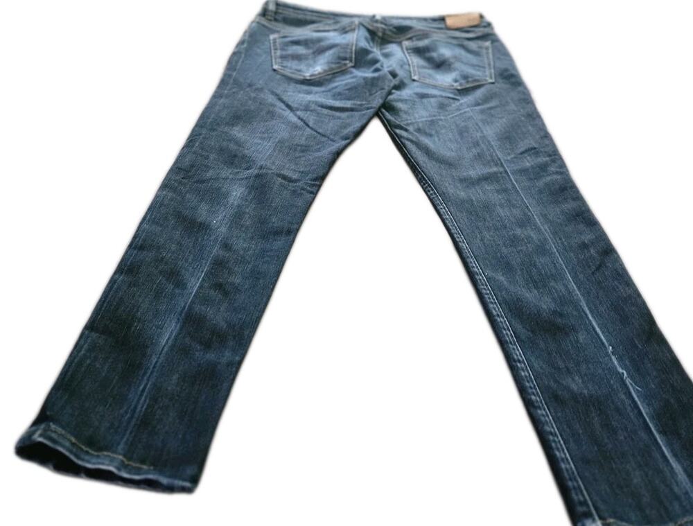 34 Heritage Jeans Men 36 x 34 Blue Cool Mid Rise Tapered Leg Flat Front